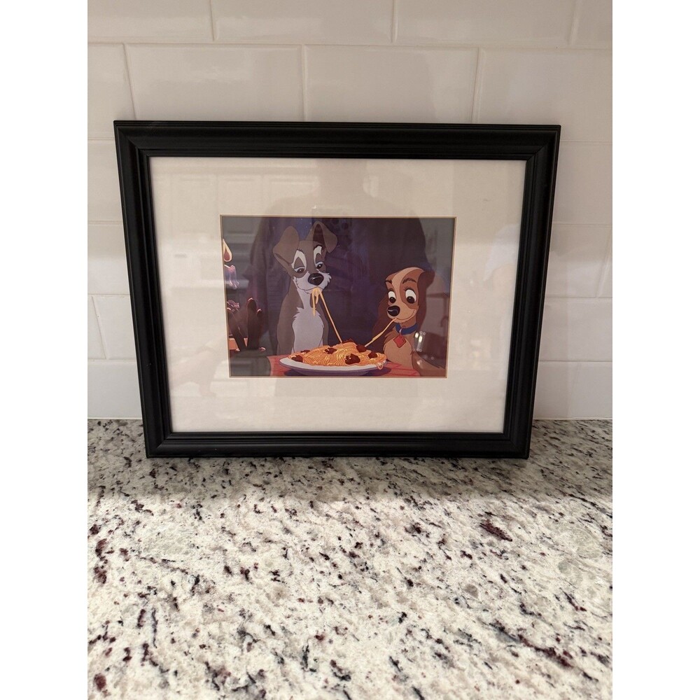 Lady And The Tramp The "Spaghetti Kiss" Print Canvas
